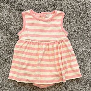 Hanna Andersson Pink Striped Baby Dress, 6-12 months